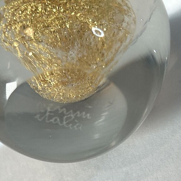 Venini Murano Tapio Wirkkala Gold Yolk Egg Art Glass Sculpture Italy 1968 - Picture 7 of 9